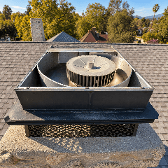 Roof Top Vent Repair — roof-mounted exhaust fan